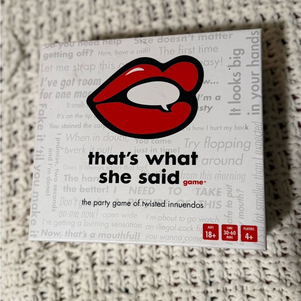 That's What She Said Game - Red and White